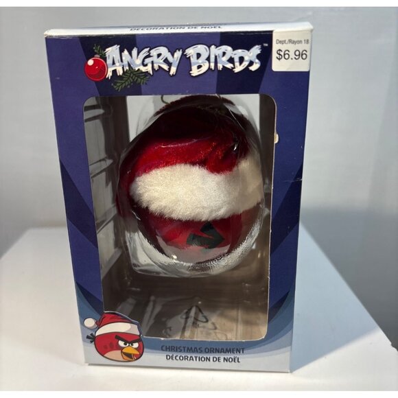 Angry Birds Red Christmas Ornament With Santa Hat - Picture 3 of 6